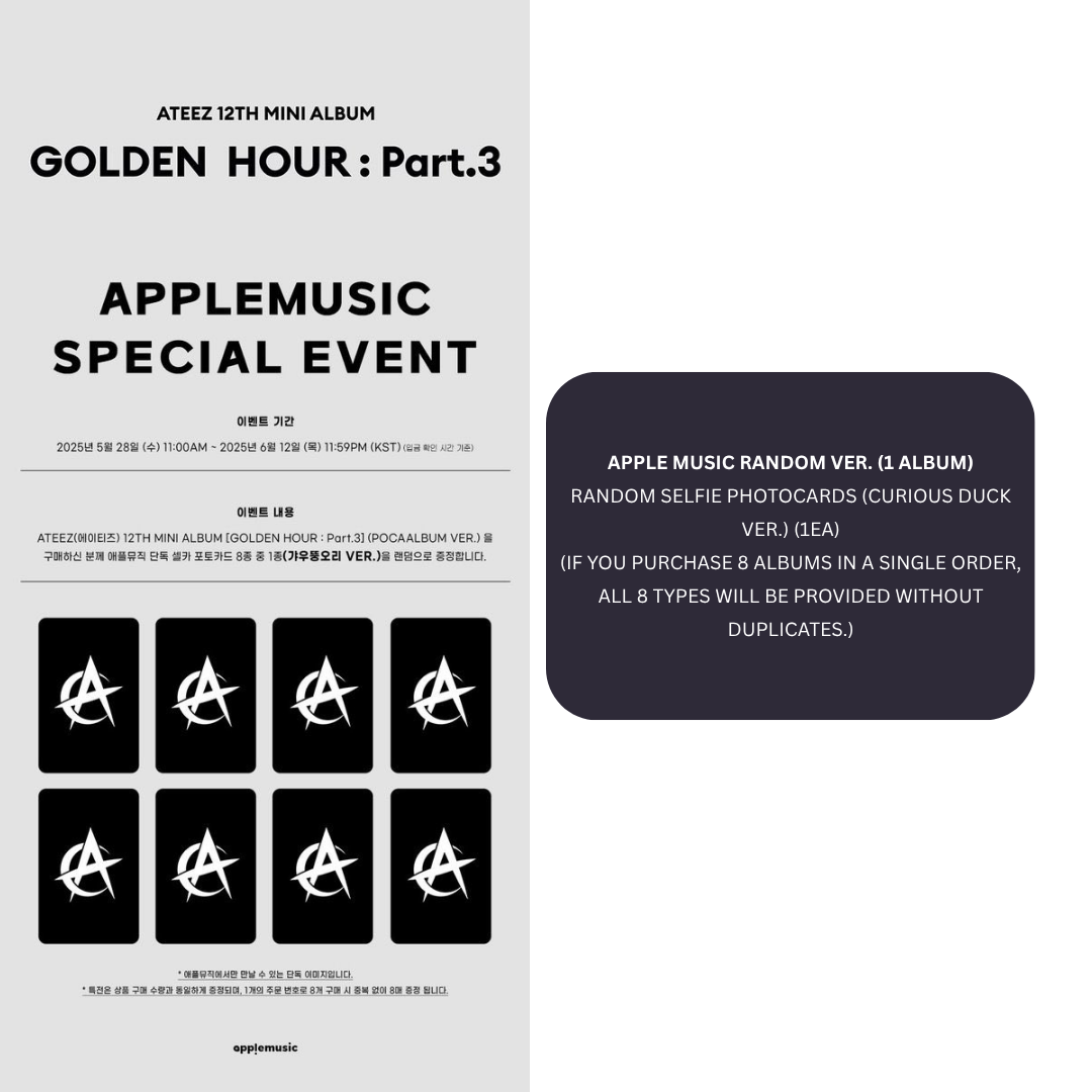 [PRE-ORDER] [POB Selectable] ATEEZ - 12th Mini Album GOLDEN HOUR : Part.3 (POCAALBUM)