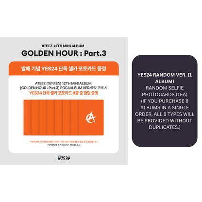 [PRE-ORDER] [POB Selectable] ATEEZ - 12th Mini Album GOLDEN HOUR : Part.3 (POCAALBUM)