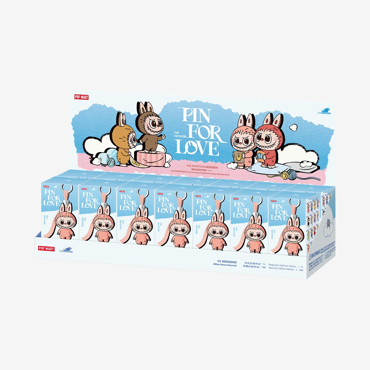 [PRE-ORDER] THE MONSTERS Pin for Love Series-Vinyl Plush Pendant | Blind Box Set Of 14