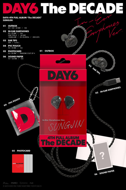 [PRE-ORDER] DAY6 - 4th Full Album The DECADE (In-Ear Earphones Ver.) (Random Ver.)