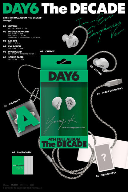 [PRE-ORDER] DAY6 - 4th Full Album The DECADE (In-Ear Earphones Ver.) (Random Ver.)