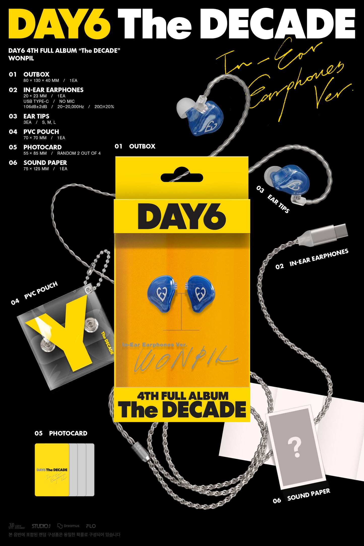 [PRE-ORDER] DAY6 - 4th Full Album The DECADE (In-Ear Earphones Ver.) (Random Ver.)