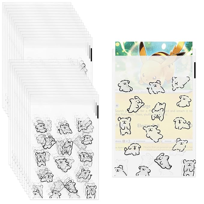 Card Sleeves | Resealable | Plain + Patterned | Pack of 50