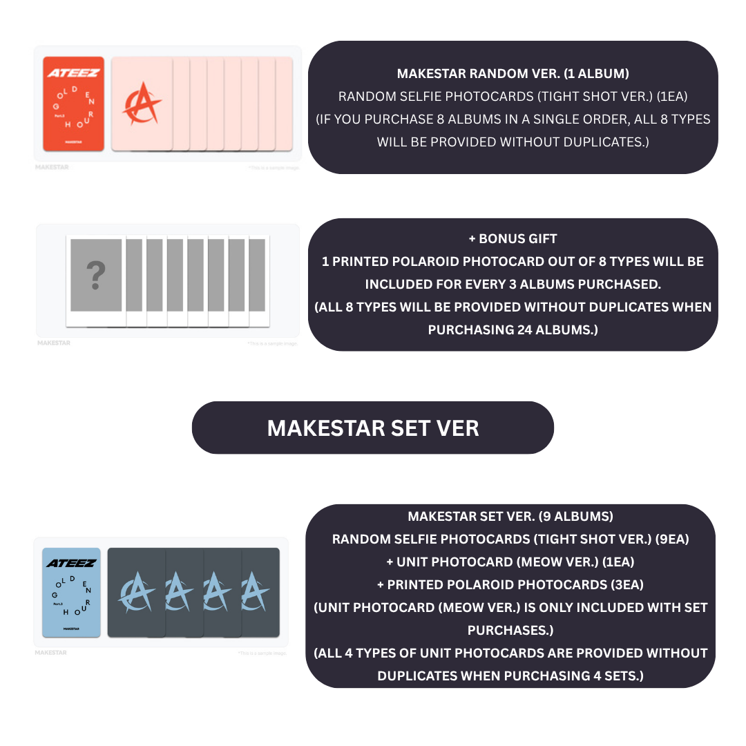 [PRE-ORDER] [POB Selectable] ATEEZ - 12th Mini Album GOLDEN HOUR : Part.3 (POCAALBUM)