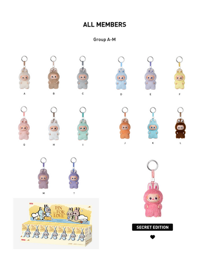 [PRE-ORDER] THE MONSTERS Pin for Love Series-Vinyl Plush Pendant | Blind Box Set Of 14