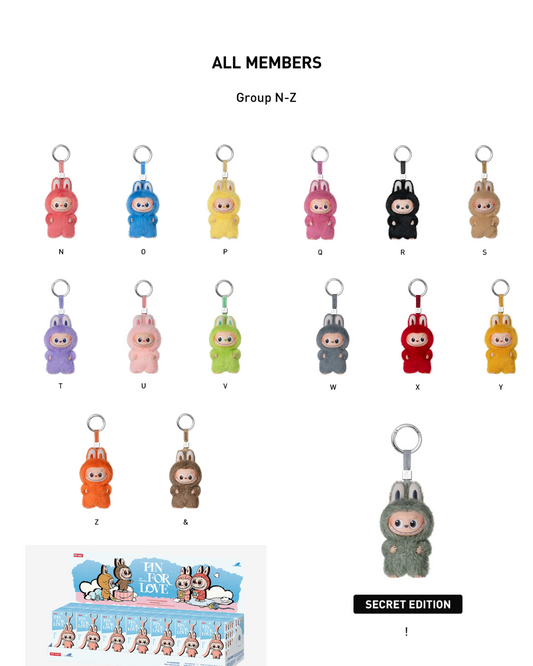 [PRE-ORDER] THE MONSTERS Pin for Love Series-Vinyl Plush Pendant | Single Blind Box