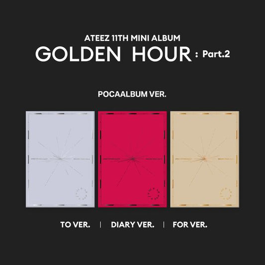 ATEEZ - 11th Mini Album GOLDEN HOUR : Part.2 (POCAALBUM) (Random Ver.)